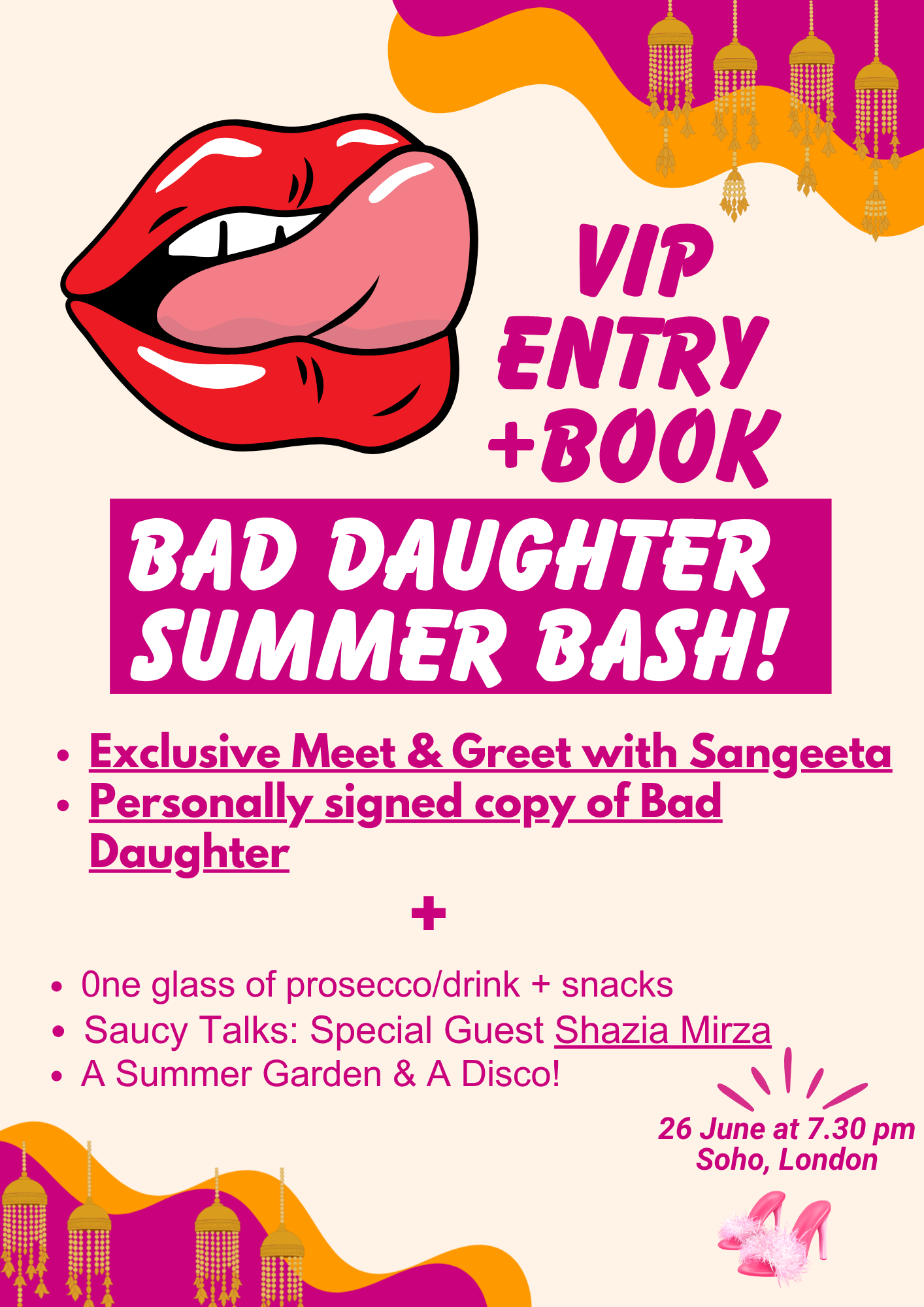 London's best feminist party: Bad Daughter Summer Party with VIP Entry & Book
